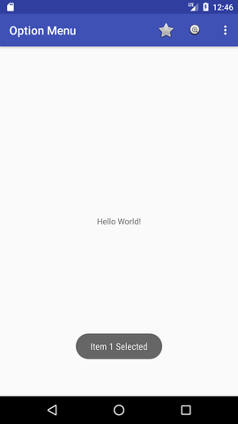 Android选项菜单示例