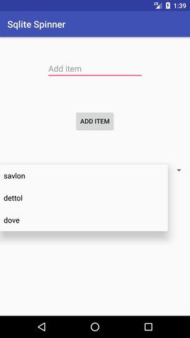 Android Sqlite 示例（带下拉列表）