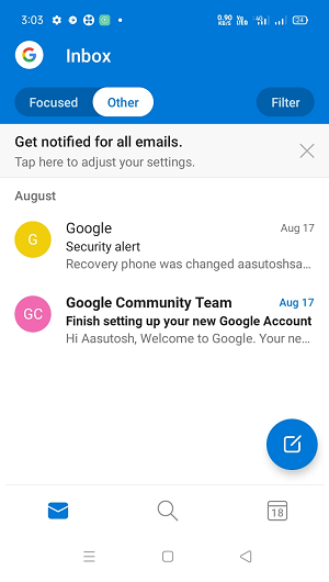 Outlook App for Android Mobile