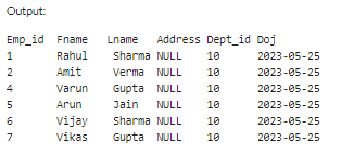 SQL 提交