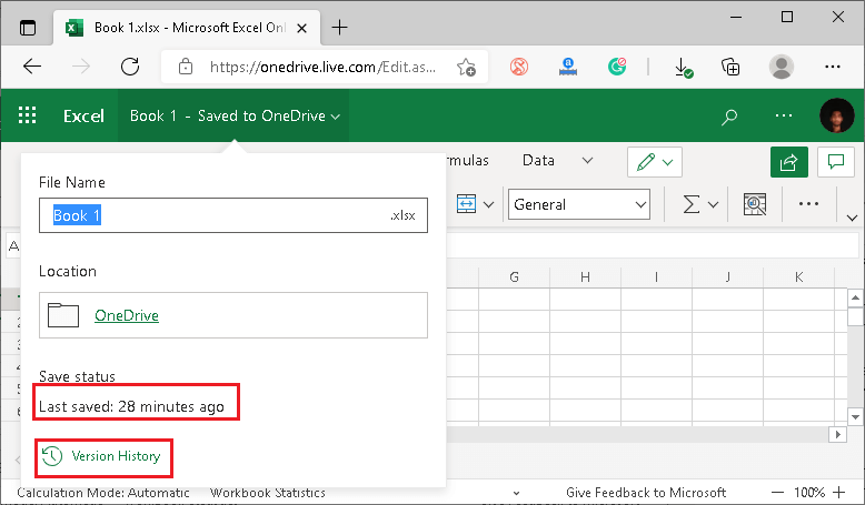 MS Excel Online