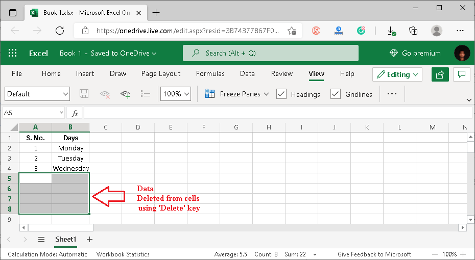 MS Excel Online