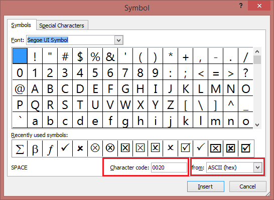 在Excel中插入符号和特殊字符