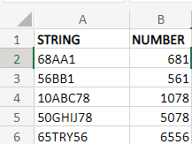 Excel 从字符串中提取数字