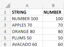 Excel 从字符串中提取数字