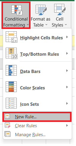 如何根据单元格的值在Excel中更改行颜色