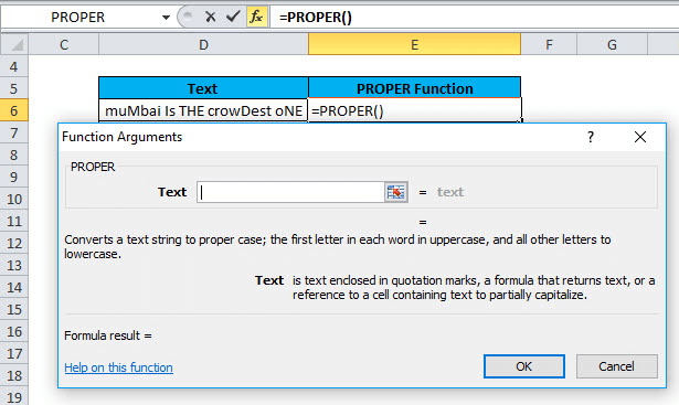 在Microsoft Excel中转换为正确的大小写