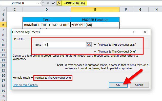 在Microsoft Excel中转换为正确的大小写