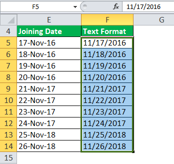如何在Microsoft Excel中将日期转换为文本