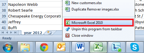 如何在不同的窗口中打开Microsoft Excel文件