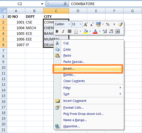 在Excel中插入多行的快速方法