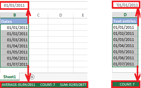 如何在Microsoft Excel中将文本转换为日期和将数字转换为日期