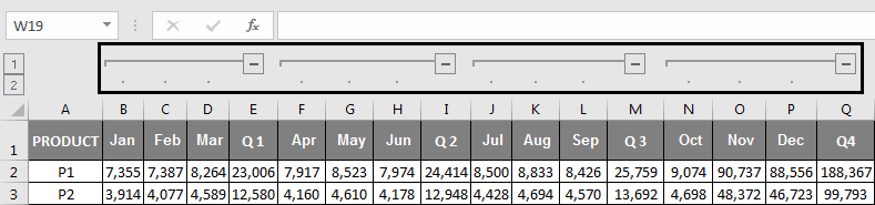 如何在Microsoft Excel中对列进行分组