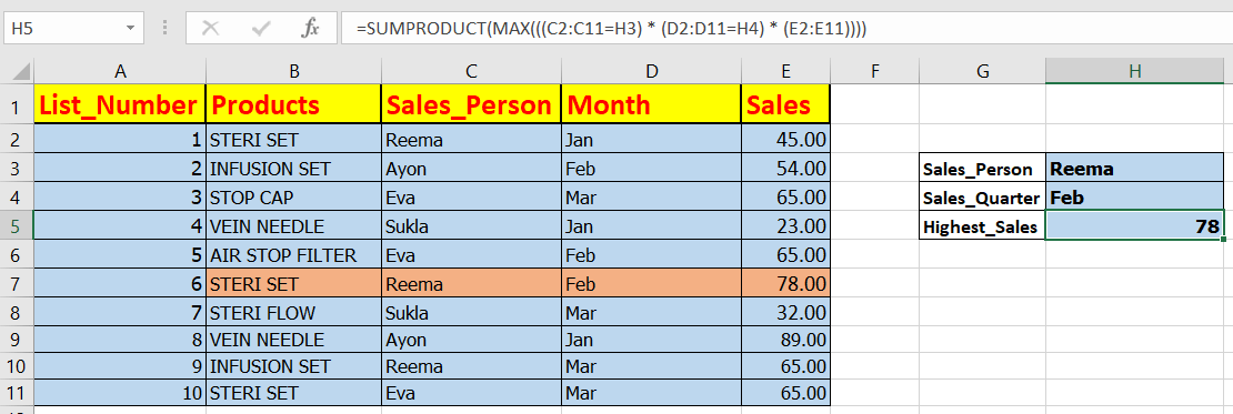 Excel MAX IF 公式：按条件获取最大值