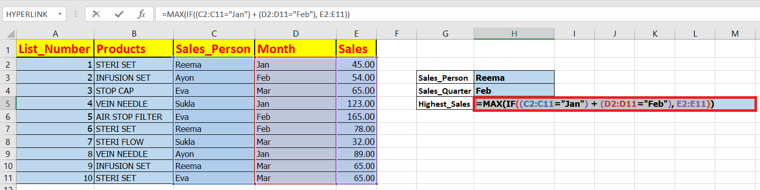 Excel MAX IF 公式：按条件获取最大值