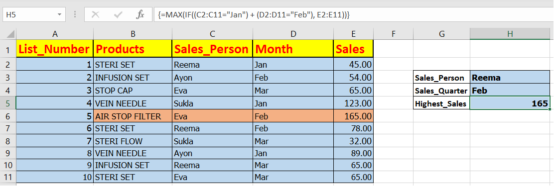 Excel MAX IF 公式：按条件获取最大值