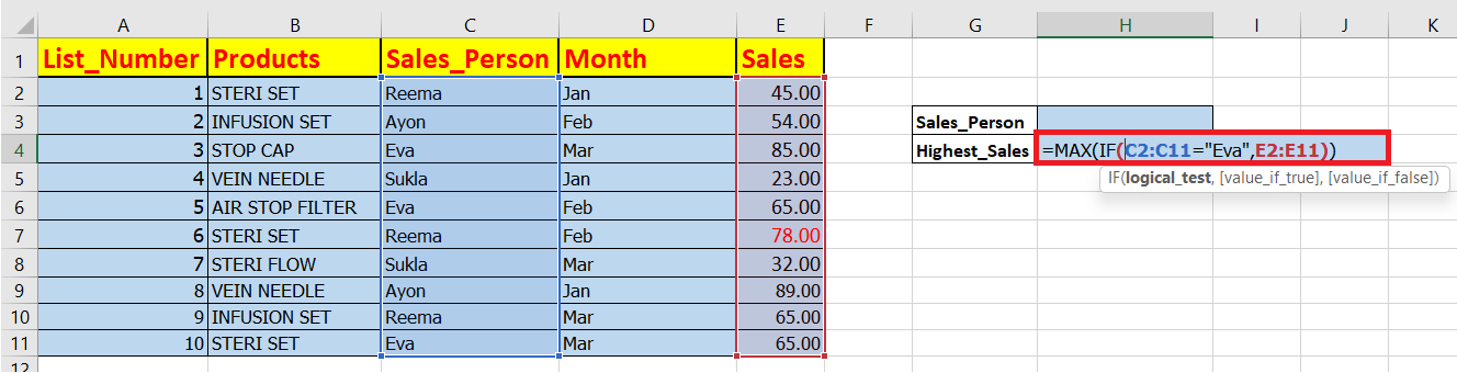 Excel MAX IF 公式：按条件获取最大值