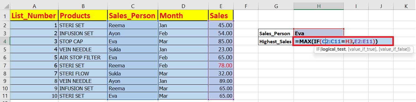 Excel MAX IF 公式：按条件获取最大值