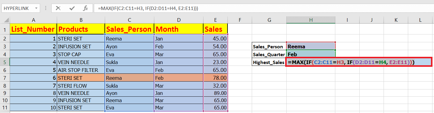 Excel MAX IF 公式：按条件获取最大值