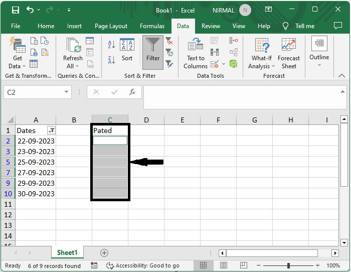 如何在Excel中粘贴跳过隐藏/筛选的单元格和行