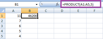 Excel乘法公式