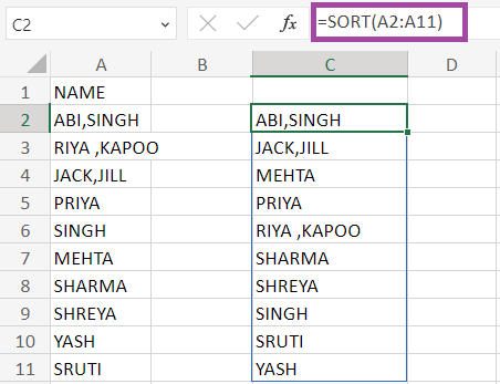 Excel公式列表