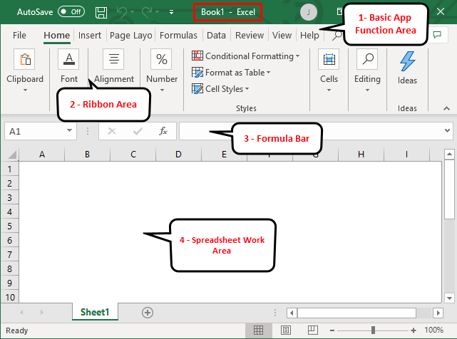 Microsoft Excel中的电子表格