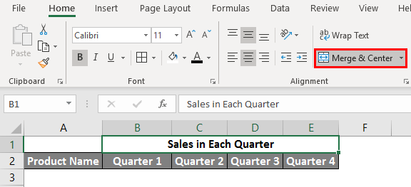Microsoft Excel中的电子表格