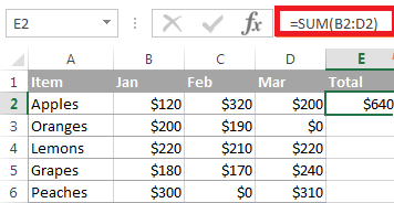 如何在Microsoft Excel中使用SUM函数