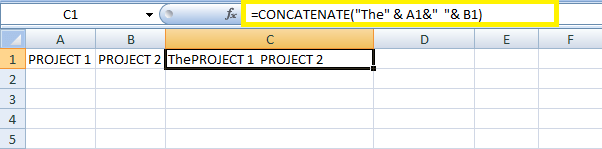 在Excel中的合并