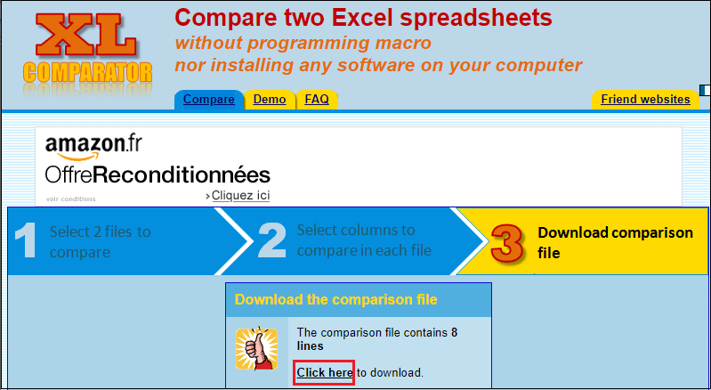 如何比较两个Excel表格