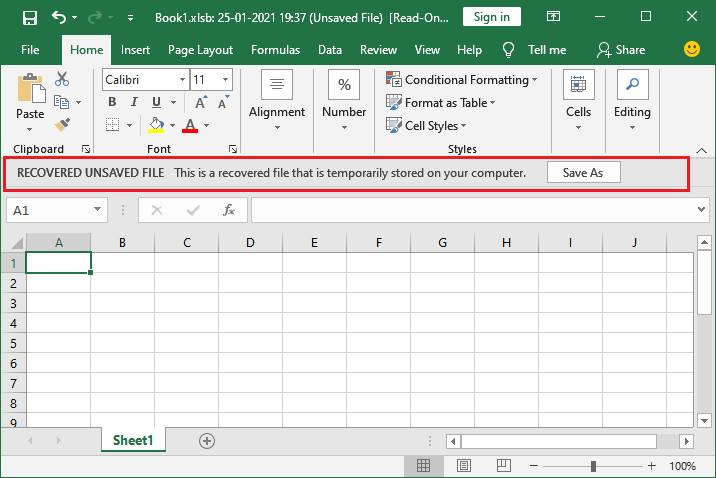 如何恢复Excel文件？
