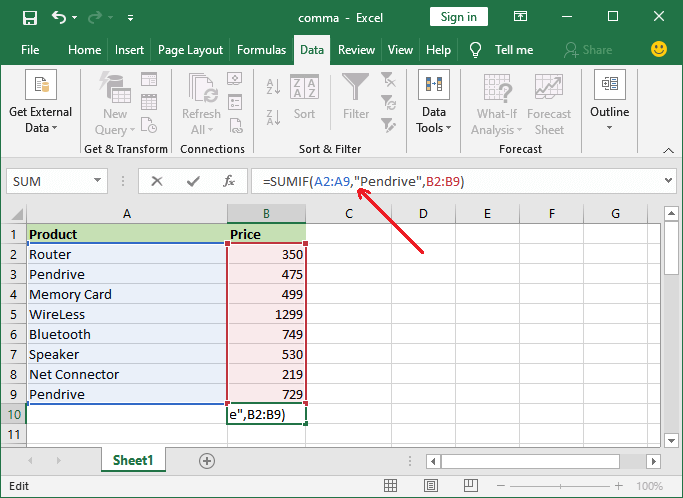 如何在Excel中求和一列？