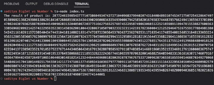 Typescript BigInt和Number的区别