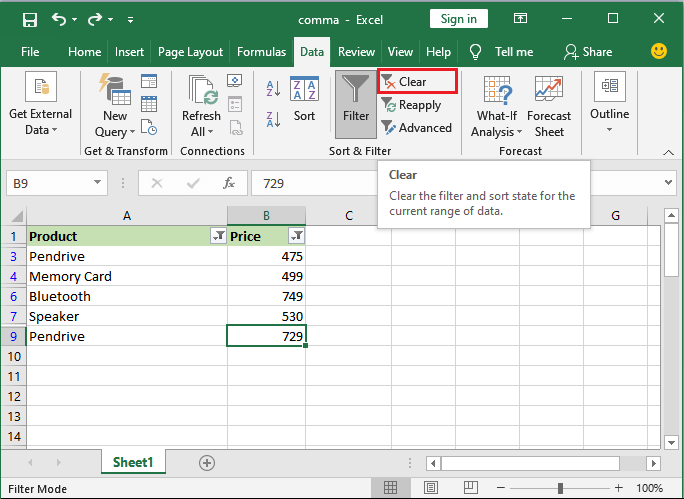 Excel 如何删除筛选器