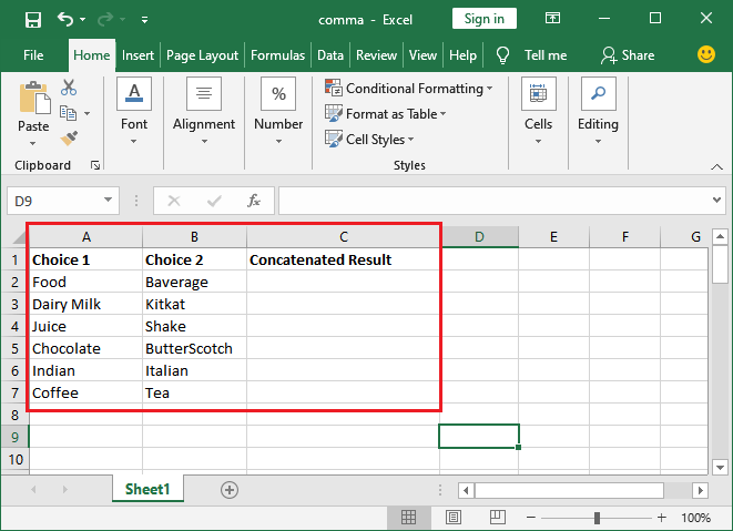Excel 如何使用CONCATENATE函数