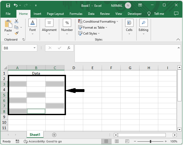 Excel 如何一次输入多个单元格中的相同数据/公式