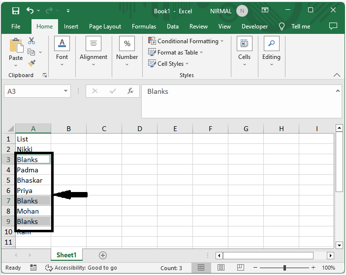 Excel 如果单元格为空如何输入/显示文本或消息