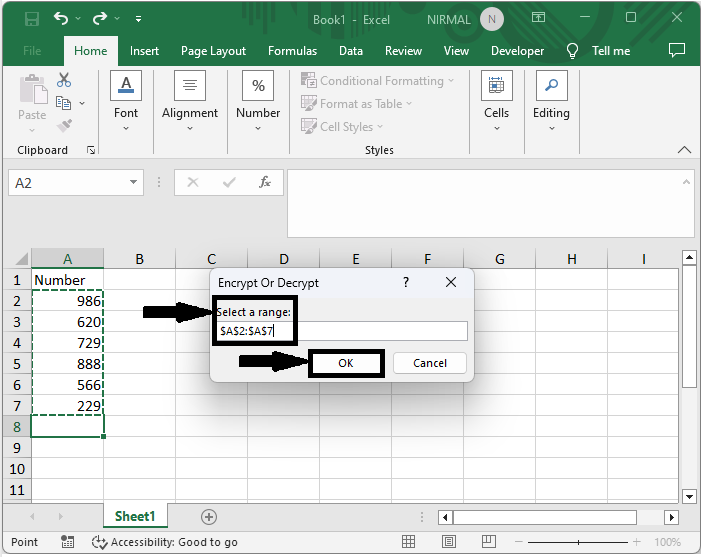 Excel 如何加密/解密选定的单元格