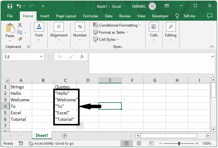 Excel 如何给所有单元格添加引号或在文本周围插入引号