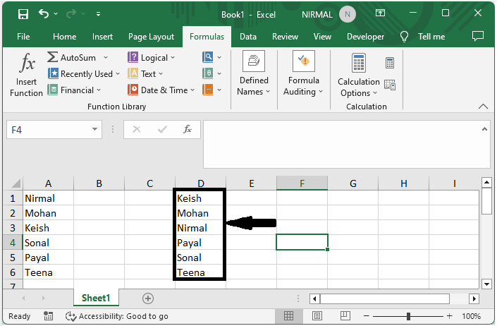 Excel 如何按字母顺序创建动态下拉列表