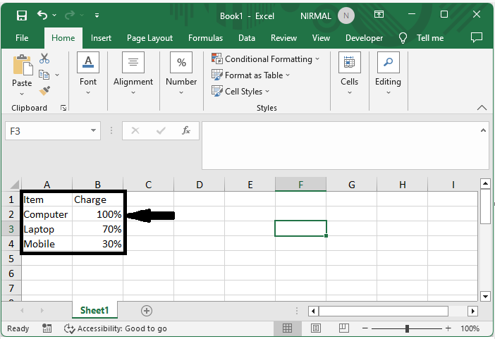 Excel 如何创建内部圆环图