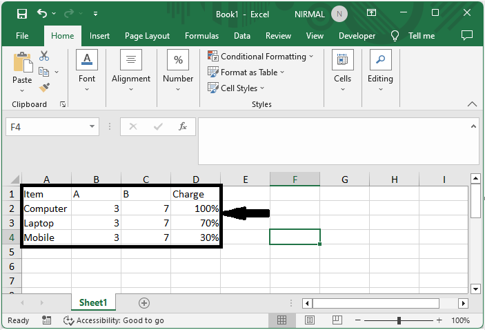 Excel 如何创建内部圆环图