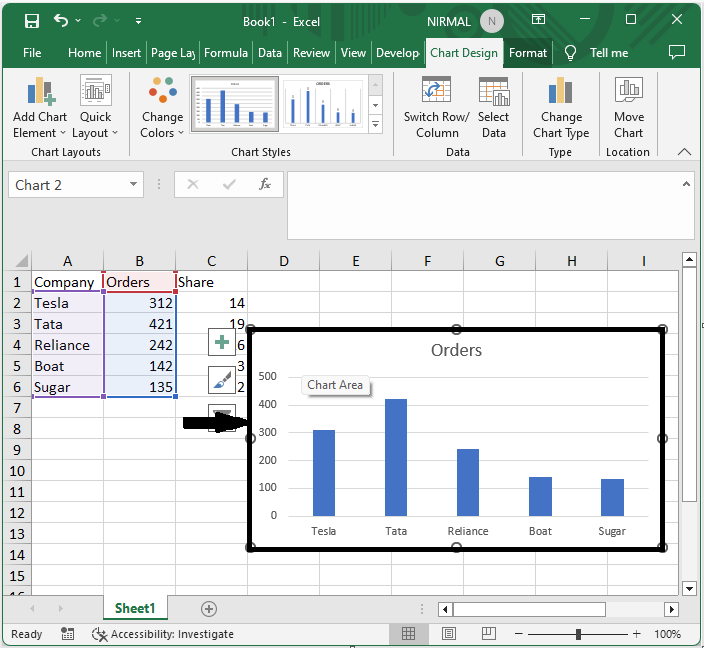 Excel 如何创建同时显示百分比和值的图表