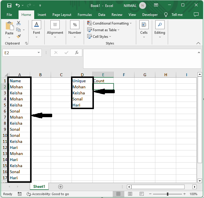 Excel 如何根据值的计数创建图表