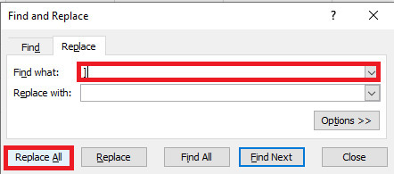 Excel 如何删除字符串范围内的所有括号