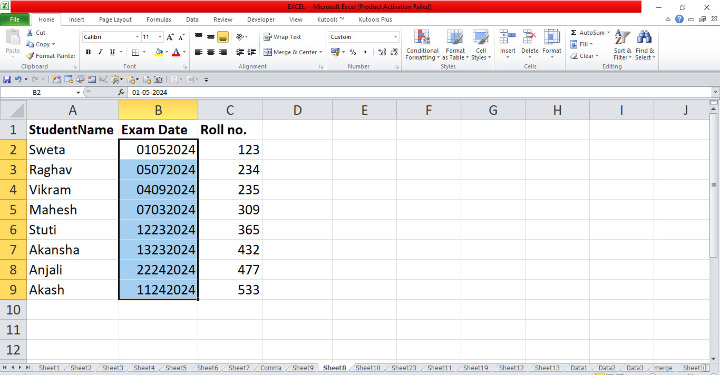 Excel 如何删除所有日期中的破折号/斜杠/连字符