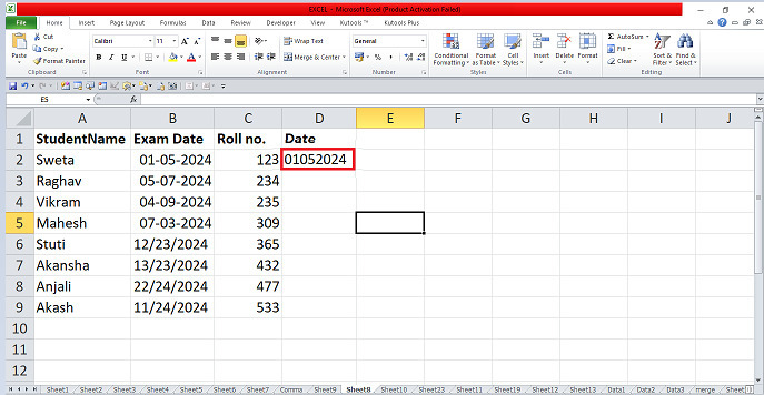 Excel 如何删除所有日期中的破折号/斜杠/连字符
