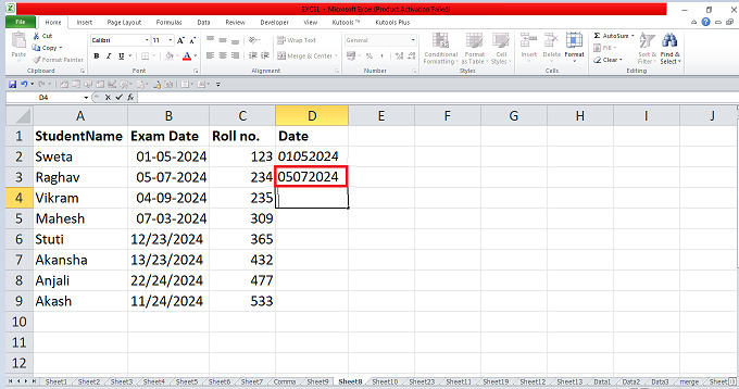 Excel 如何删除所有日期中的破折号/斜杠/连字符