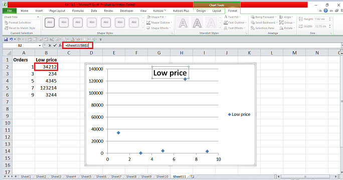 Excel 如何将单元格链接到图表标题/文本框